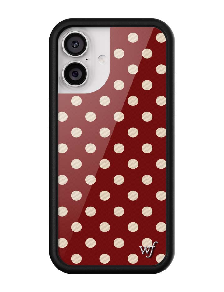 Polka Dot | Burgundy and Cream iPhone Case