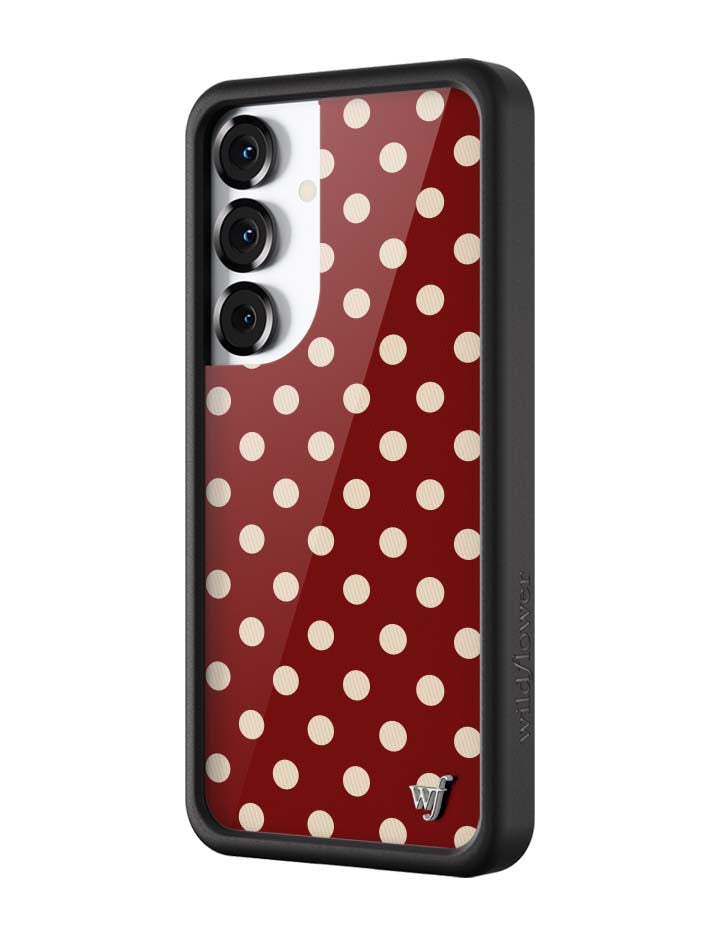 Polka Dot | Burgundy and Cream Samsung Galaxy Case