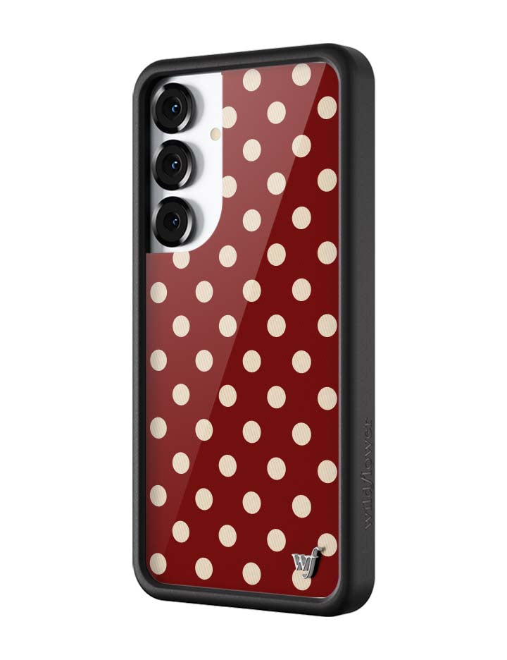 Polka Dot | Burgundy and Cream Samsung Galaxy Case