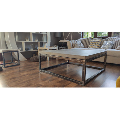 Concrete Modern Coffee Table - Industrial Steel Legs 31.5x24