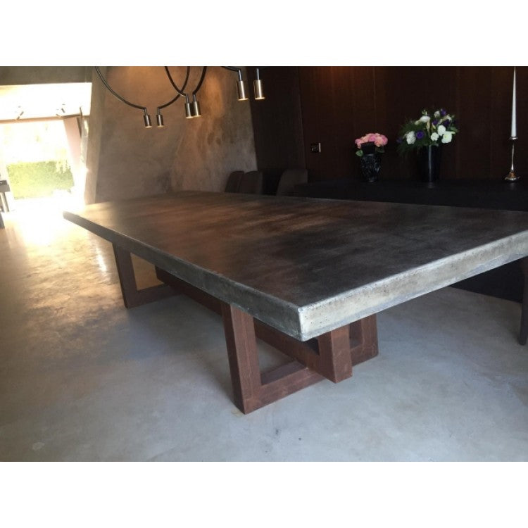 Barocco Lightweight Concrete Rectangular Dining Table 43x130