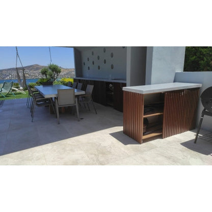Barocco Lightweight Concrete Rectangular Dining Table 43x130