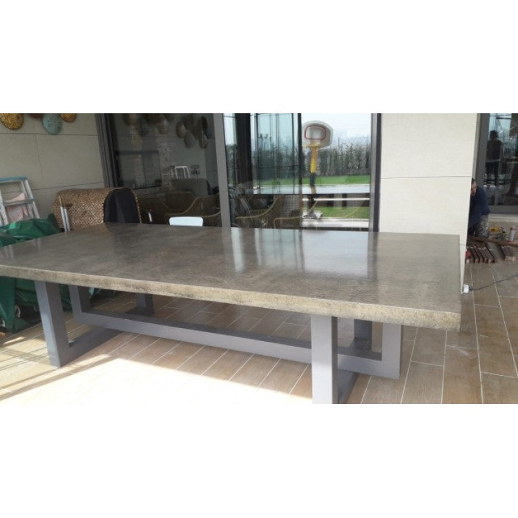 Lightweight Glass Fiber Reinforced Concrete Rectangular Dining Table - 39W x 118L