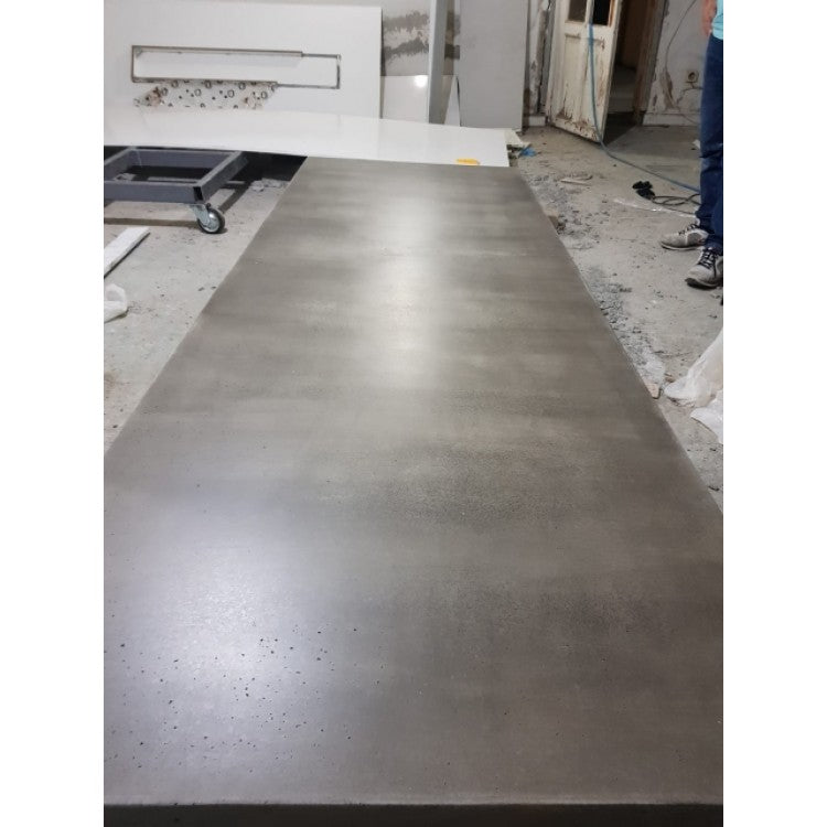 Lightweight Concrete Rectangular Dining Table 39x102 - Industrial Modern Contemporary
