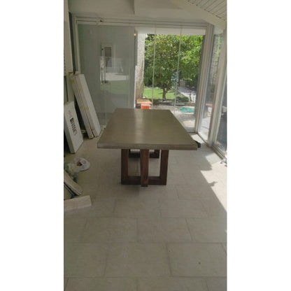 Barocco Lightweight Concrete Rectangular Dining Table 43x130