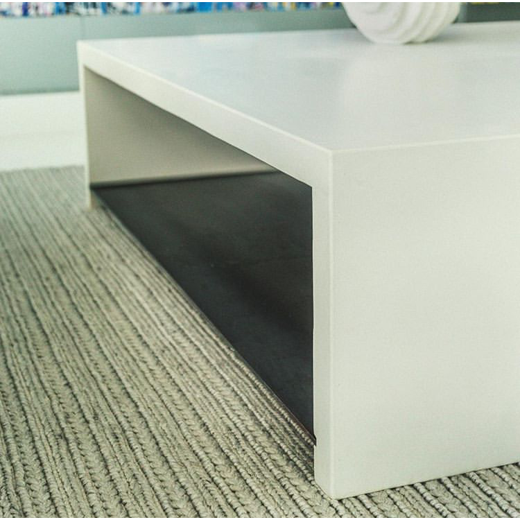 Concrete Modern Industrial Coffee Table 47 x 31.5 Lightweight