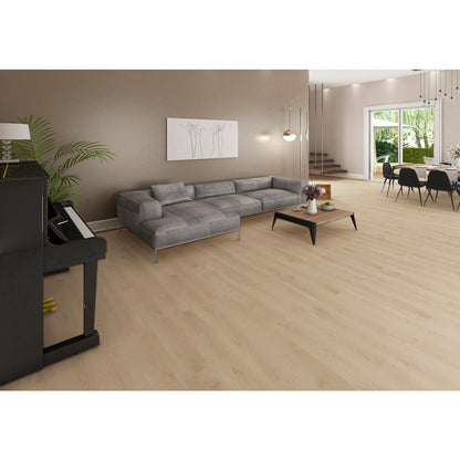 22MIL Heavy-Duty Wearlayer SPC Vinyl Rigid Core Beige Oak Light, 5mm Thick, 1mm IXPE Soundpad - Pine Collection