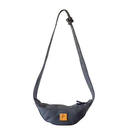 Half Moon Vegan Leather Crossbody Bag