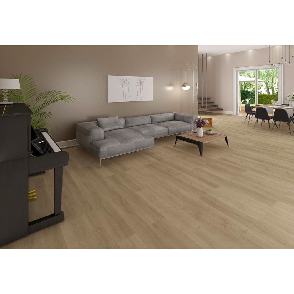 22MIL Heavy-Duty Wearlayer SPC Vinyl Rigid Core Blonde Oak, 5mm Thick, 1mm IXPE Soundpad - Pine Collection