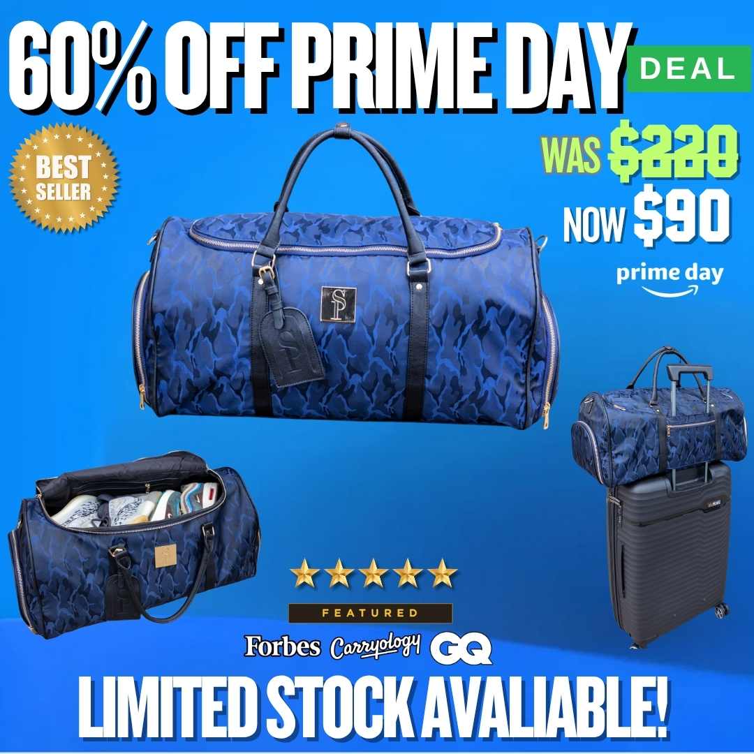 Blue Camo Weekender Duffle Bag (FLASH SALE)