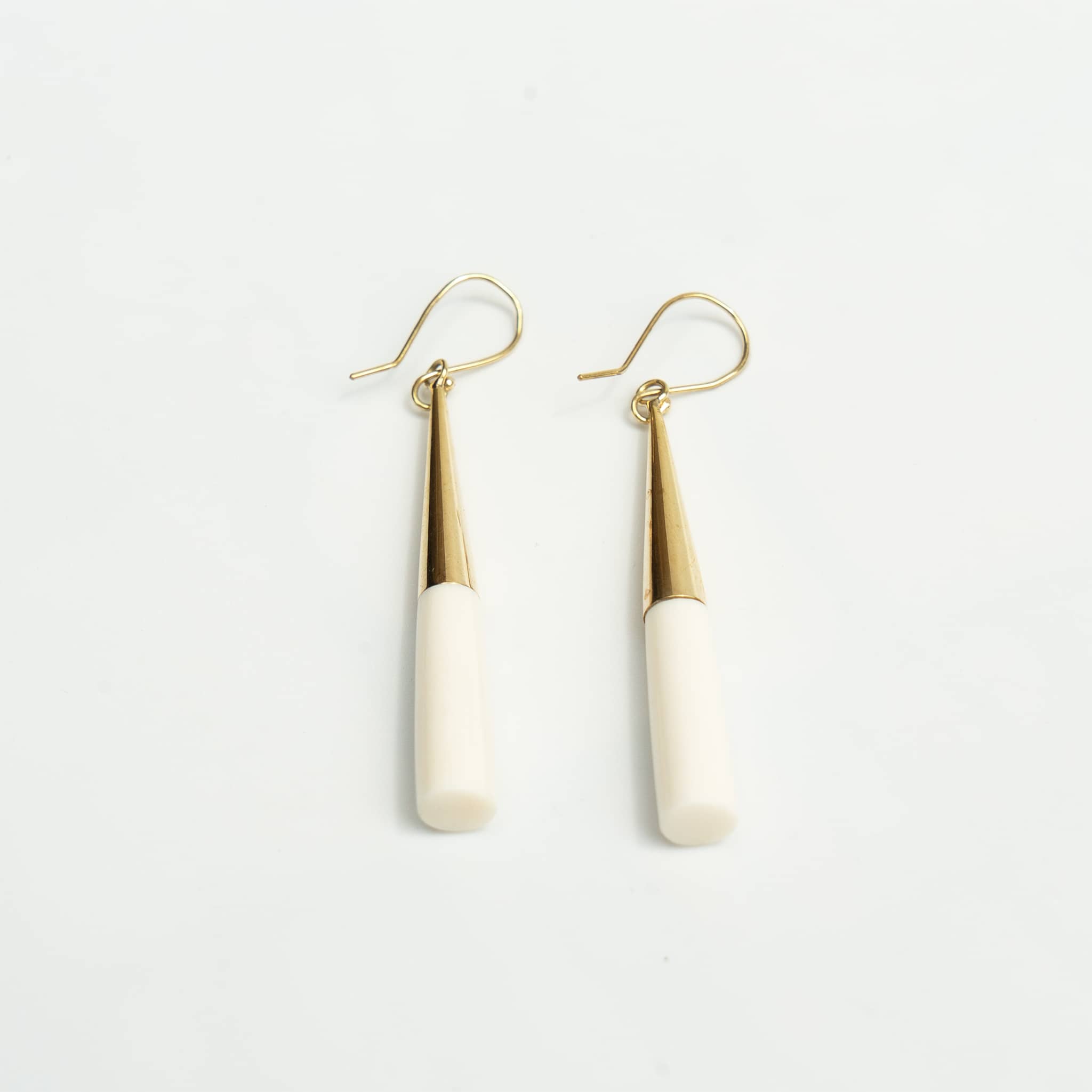 Brass & Horn Drop Hook Earrings | Lulu
