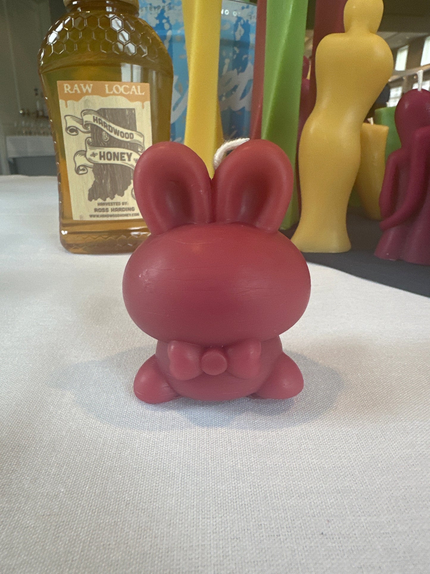Bow Tie Bunny Beeswax Candle