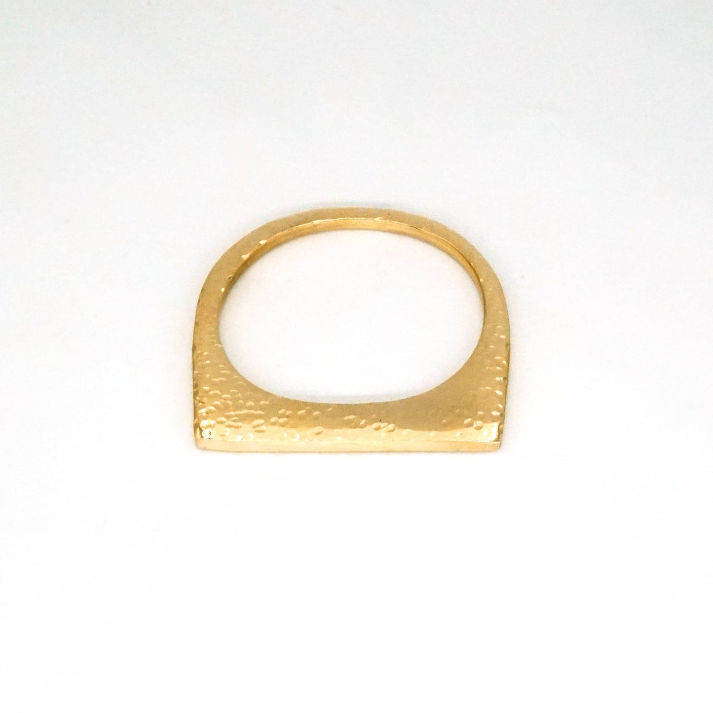 Hammered Square Brass Bangle | Kesho