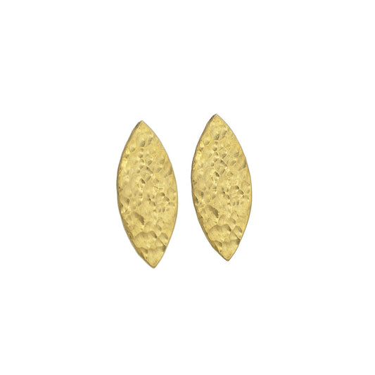Hammered Shield Brass Drop Earrings | Jiji