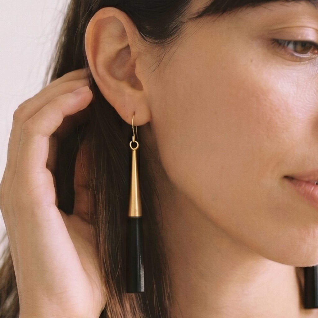 Brass & Horn Drop Hook Earrings | Lulu