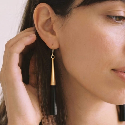 Brass & Horn Drop Hook Earrings | Lulu