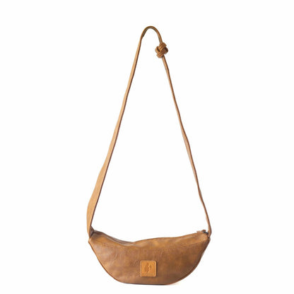 Half Moon Vegan Leather Crossbody Bag