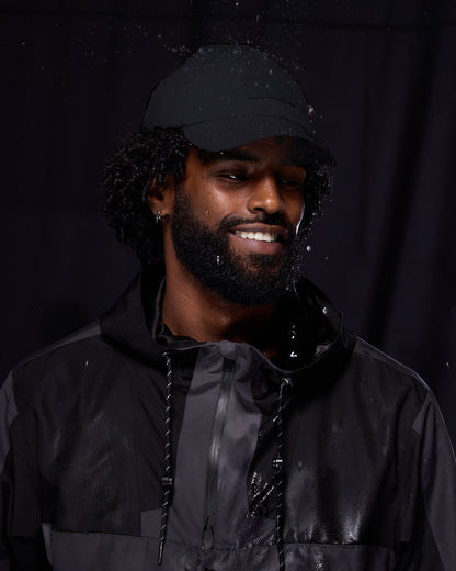 Black Waterproof Satin Lined Dad Hat