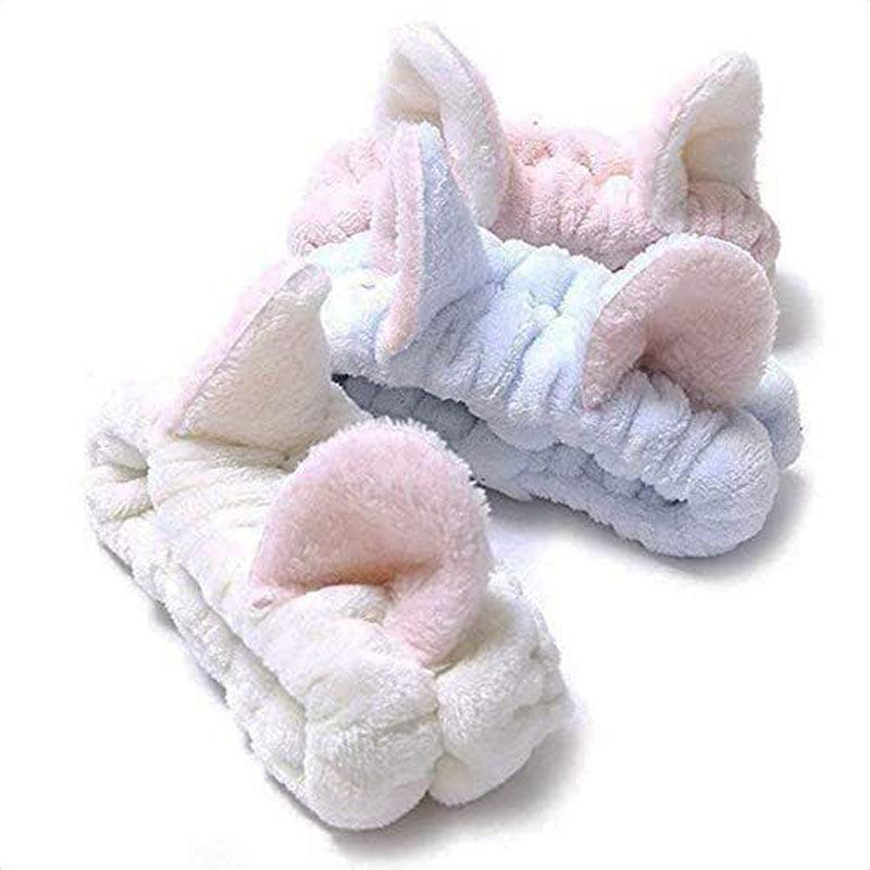 Cute Cat Ears Headband – Soft Hair Wrap for Makeup Routine