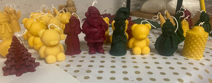Big Red Beeswax Santa Candle