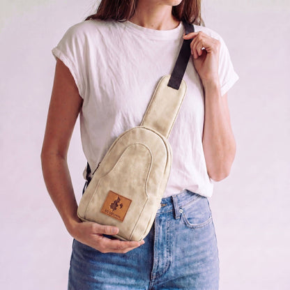 Small Vegan Leather Crossbody Sling Bag | Buru