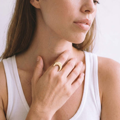 Crescent Moon Ring | Mwenzi