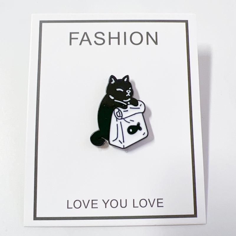 Mini Black Cat Enamel Pin – Durable, Giftable Fashion Accessory