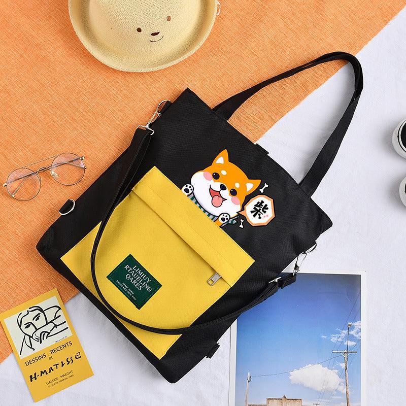 Cute Shiba Inu Tote Bag – Canvas Crossbody Bag for Dog Lovers