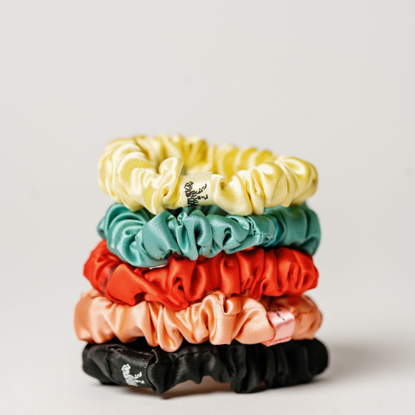 Organic Silk Small Scrunchie Sunshine Yellow