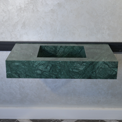 Handcrafted Verde Guatemala Marble Sink - Custom Design Bathroom and Kitchen