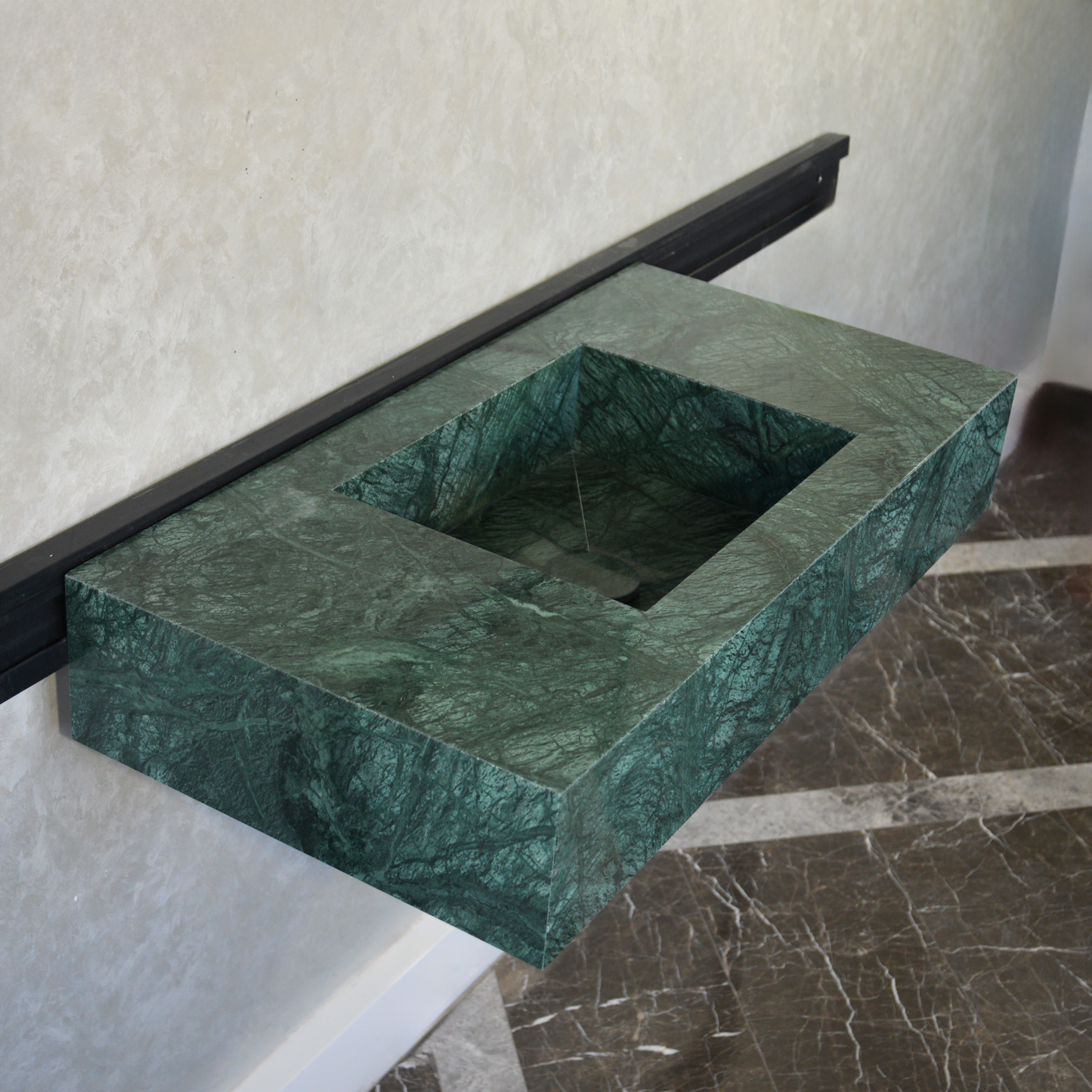 Handcrafted Verde Guatemala Marble Sink - Custom Design Bathroom and Kitchen