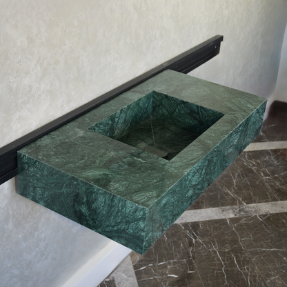 Handcrafted Verde Guatemala Marble Sink - Custom Design Bathroom and Kitchen