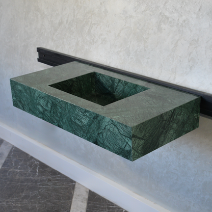Handcrafted Verde Guatemala Marble Sink - Custom Design Bathroom and Kitchen