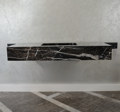 Alexandra Black Marble Vanity Sink - Custom Handcrafted Artisan