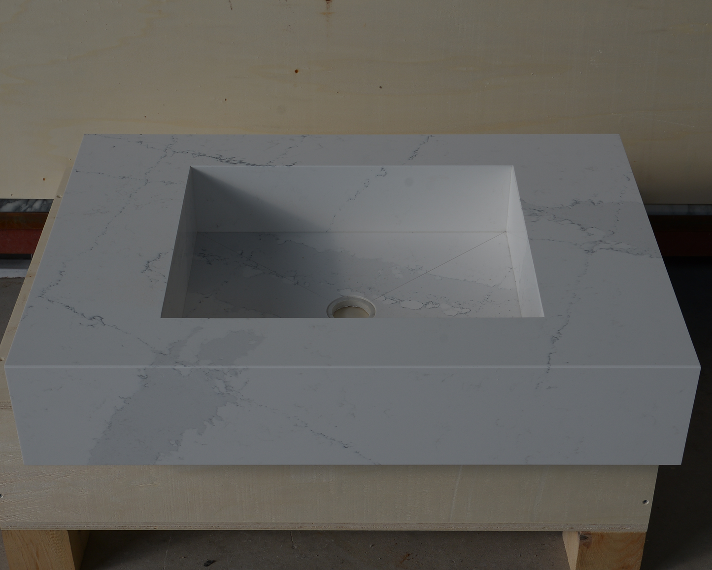 Silestone Ethereal Dusk Wall Mounted Engineered Quartz Vessel Sink