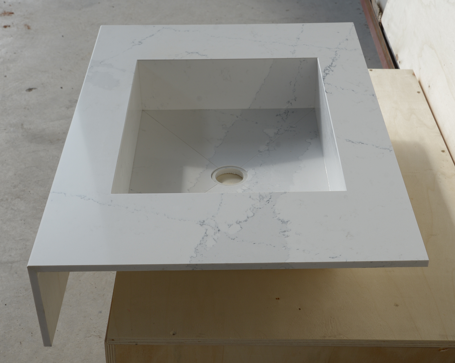 Silestone Ethereal Dusk Wall Mounted Engineered Quartz Vessel Sink