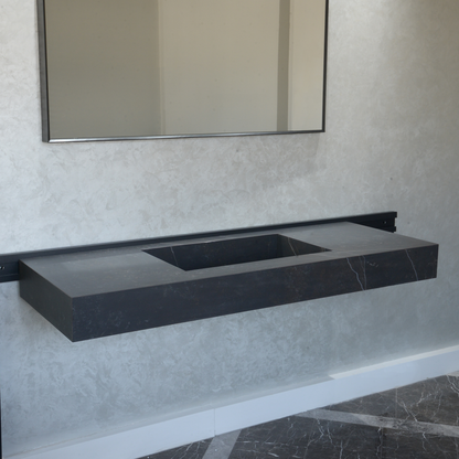 Engineered Porcelain Sink Dekton Kelya Handcrafted Modern Kitchen and Bath Design