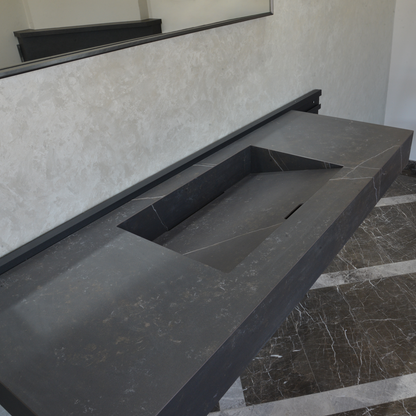 Engineered Porcelain Sink Dekton Kelya Handcrafted Modern Kitchen and Bath Design