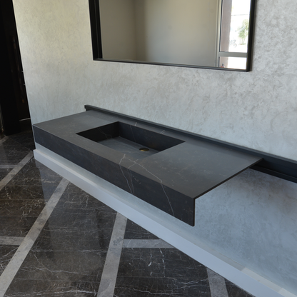 Engineered Porcelain Sink Dekton Kelya Handcrafted Modern Kitchen and Bath Design