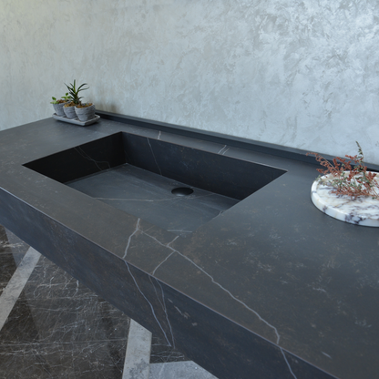Engineered Porcelain Sink Dekton Kelya Handcrafted Modern Kitchen and Bath Design