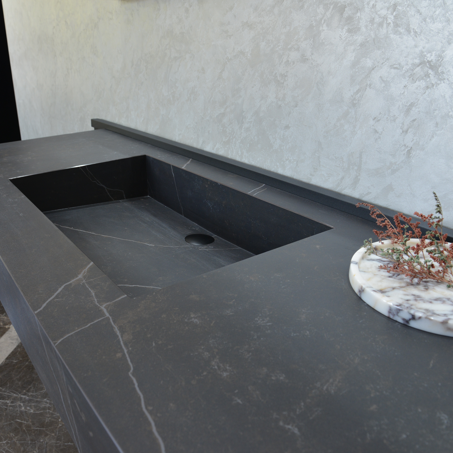 Engineered Porcelain Sink Dekton Kelya Handcrafted Modern Kitchen and Bath Design