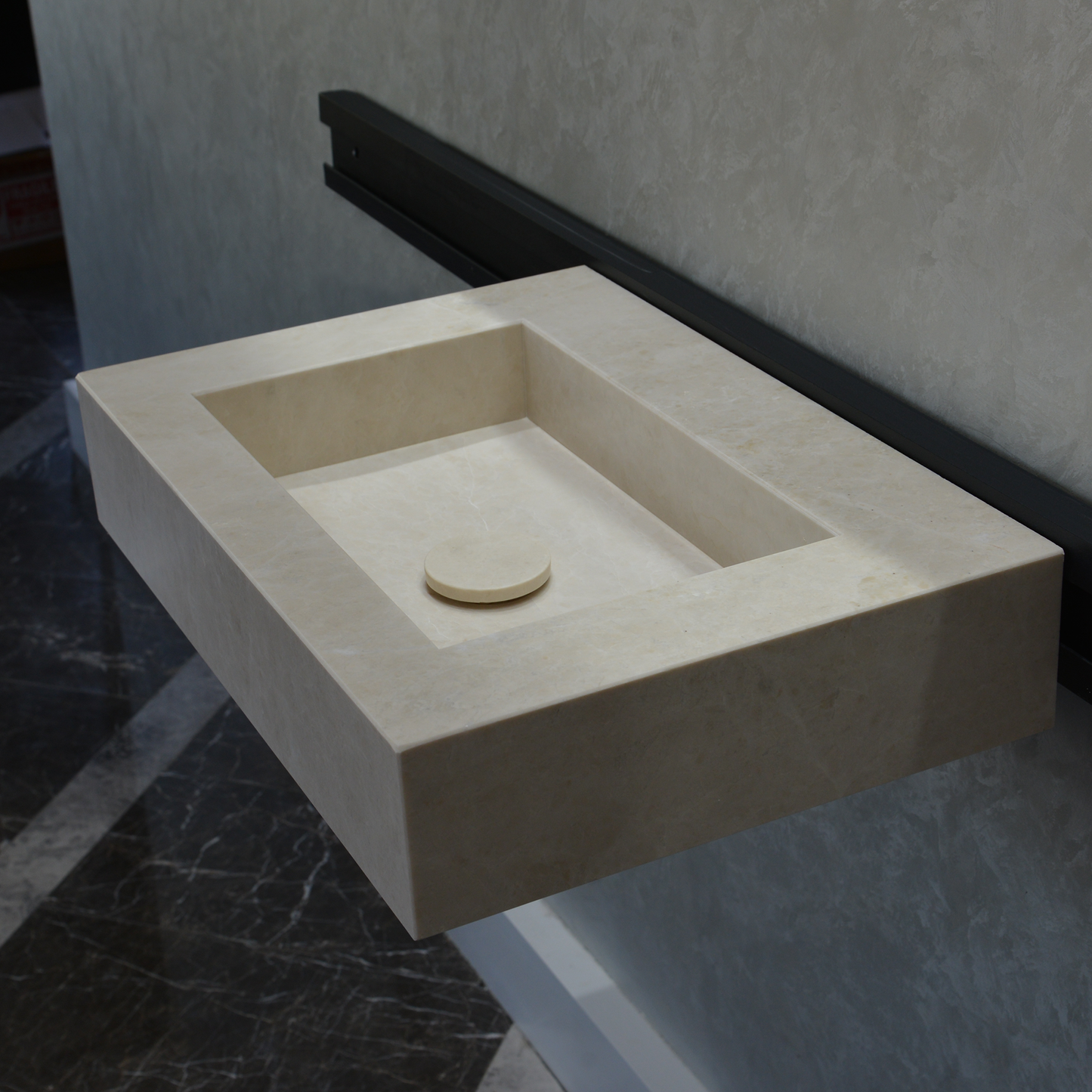 Light Pearl Marble Sink - Handcrafted Premium Artisan Finish