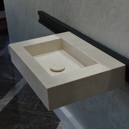 Light Pearl Marble Sink - Handcrafted Premium Artisan Finish