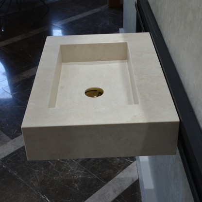 Light Pearl Marble Sink - Handcrafted Premium Artisan Finish
