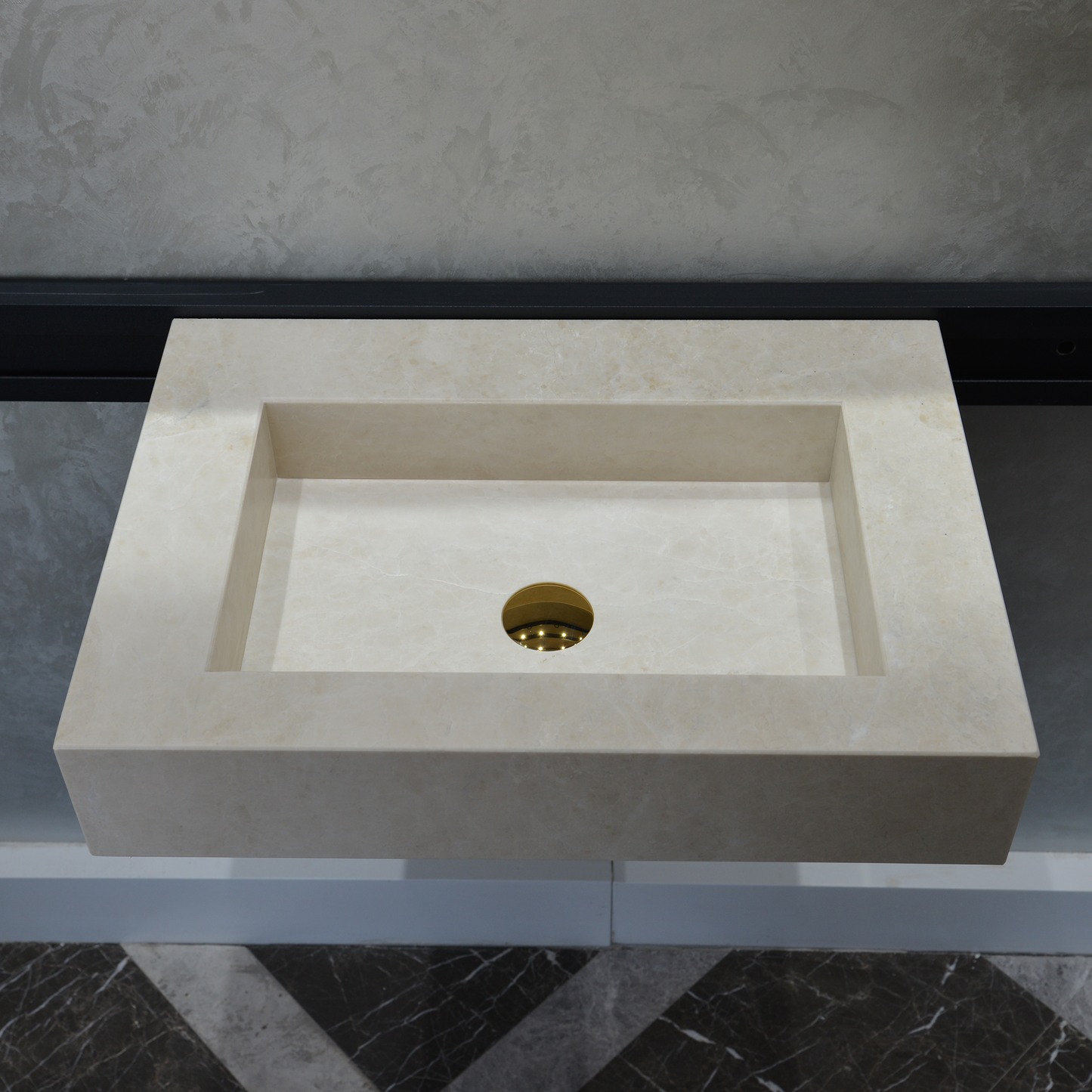 Light Pearl Marble Sink - Handcrafted Premium Artisan Finish