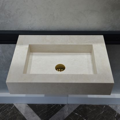 Light Pearl Marble Sink - Handcrafted Premium Artisan Finish