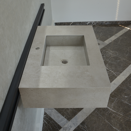 Handcrafted Infinity Concrete Grey Engineered Porcelain Sink