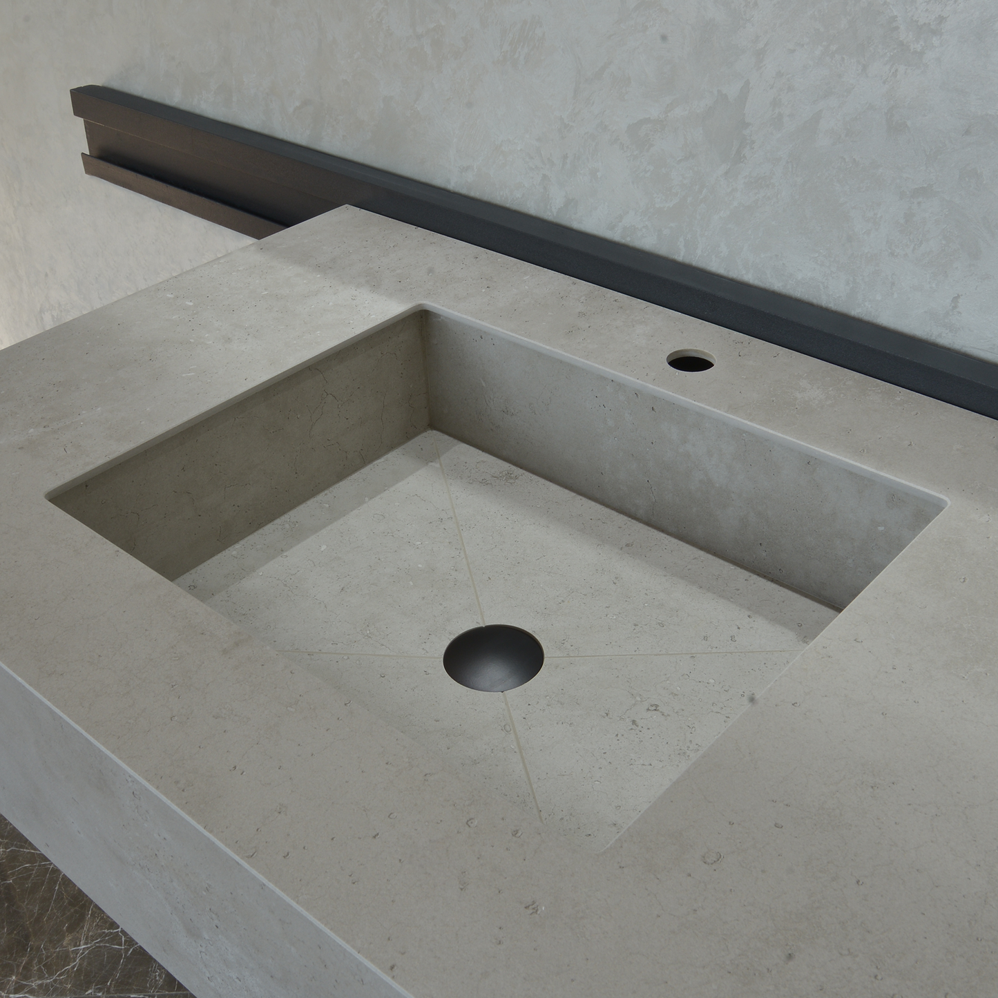 Handcrafted Infinity Concrete Grey Engineered Porcelain Sink