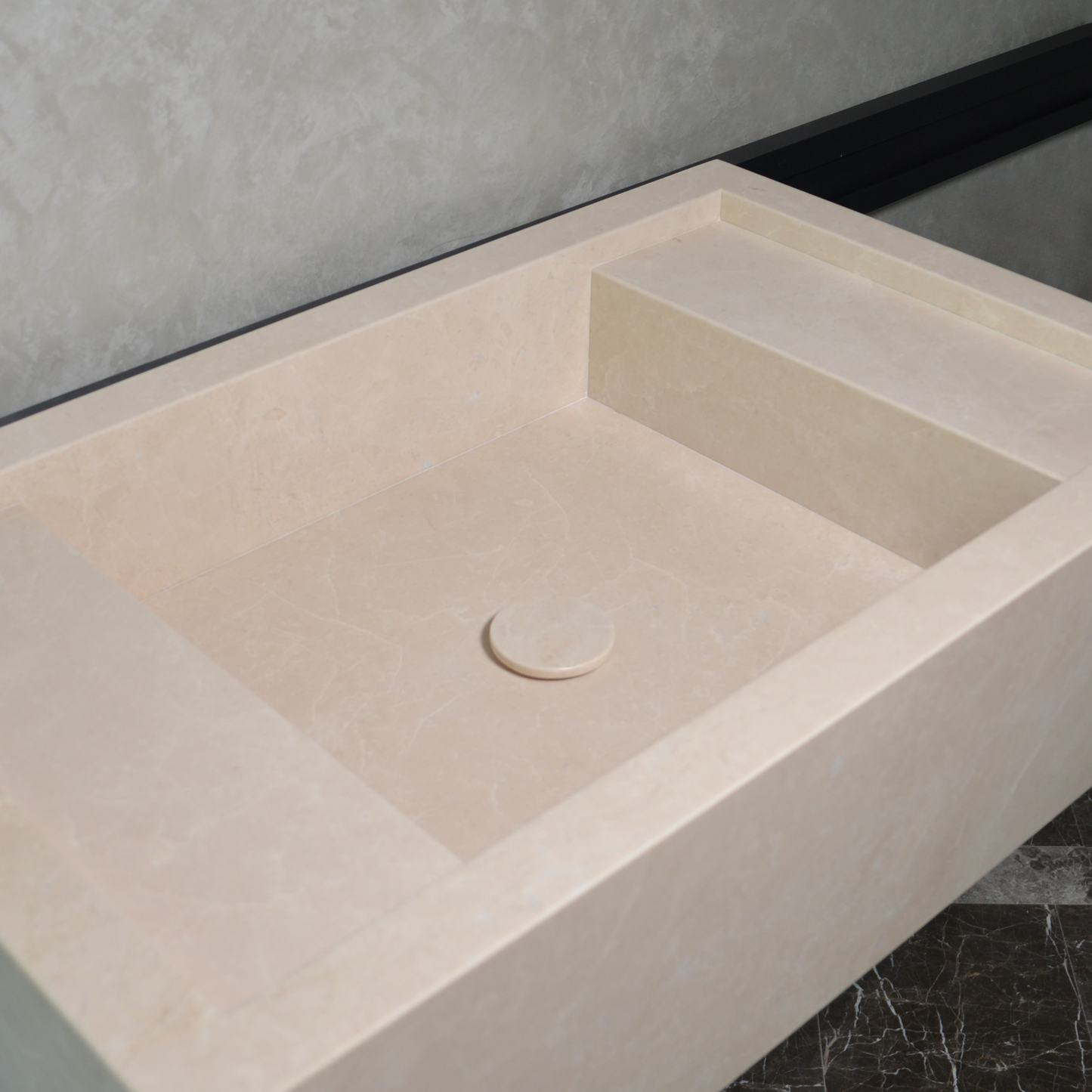 Light Pearl Marble Natural Stone Bathroom Vanity Sink - Handmade Custom