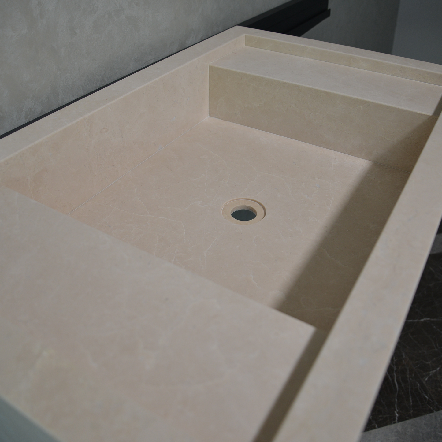 Light Pearl Marble Natural Stone Bathroom Vanity Sink - Handmade Custom